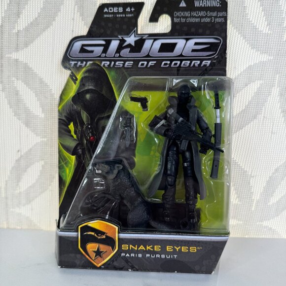 Hasbro GI Joe The Rise of Cobra Snake Eyes Paris Pursuit With Black Timber - Picture 1 of 4